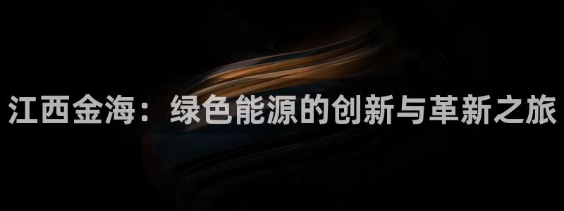 江西金海：绿色能源的创新与革新之旅